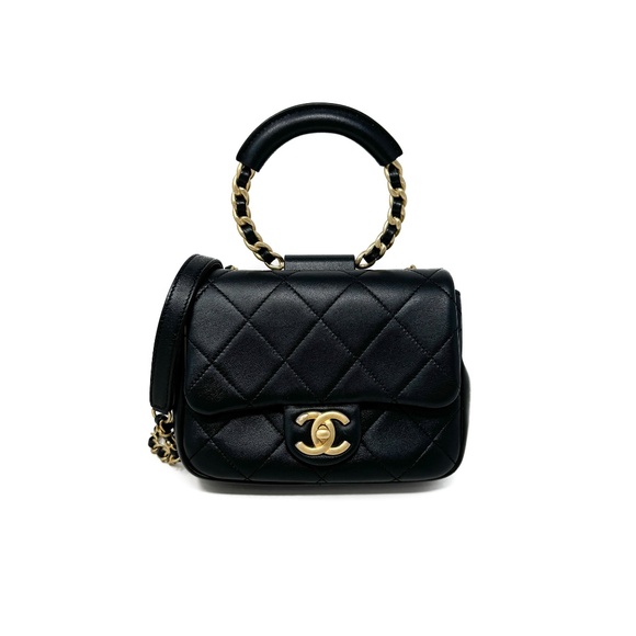 Chanel mini flap with top round handle - Picture 1 of 10